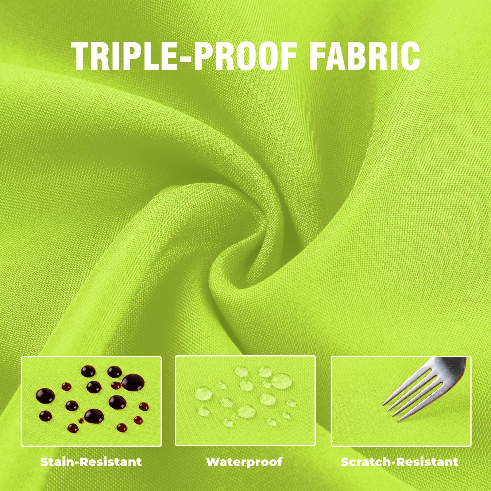 Sunshelf 4pk Green Weatherproof Grommet Patio Curtains, 37W x 95L