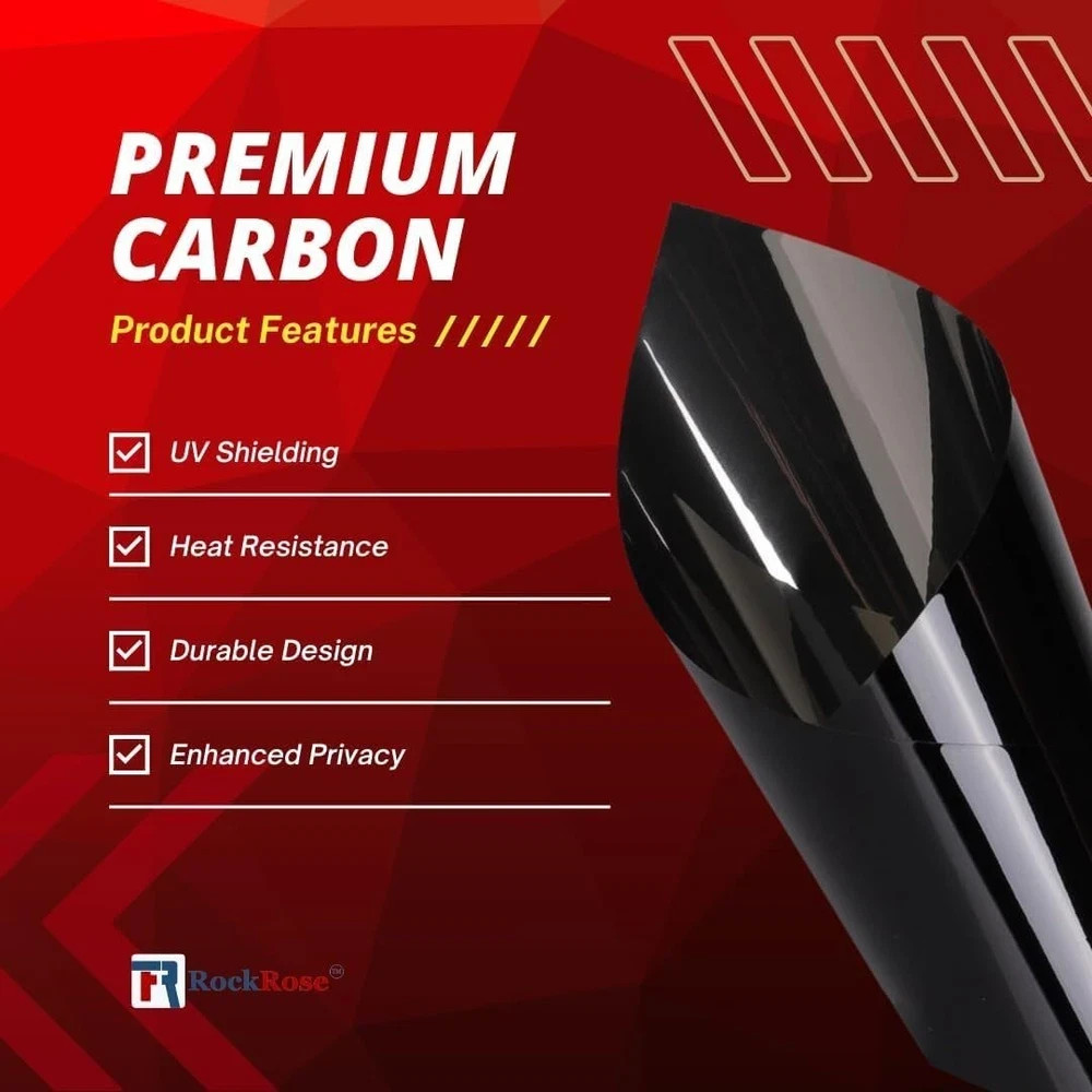 Window Tint Film 24 in x 100FT Charcoal Privacy UV Heat Blocking RockRose Carbon