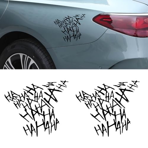 2PCS Joker Haha Car Windshield Stickers, Joker Car Accessories, Black