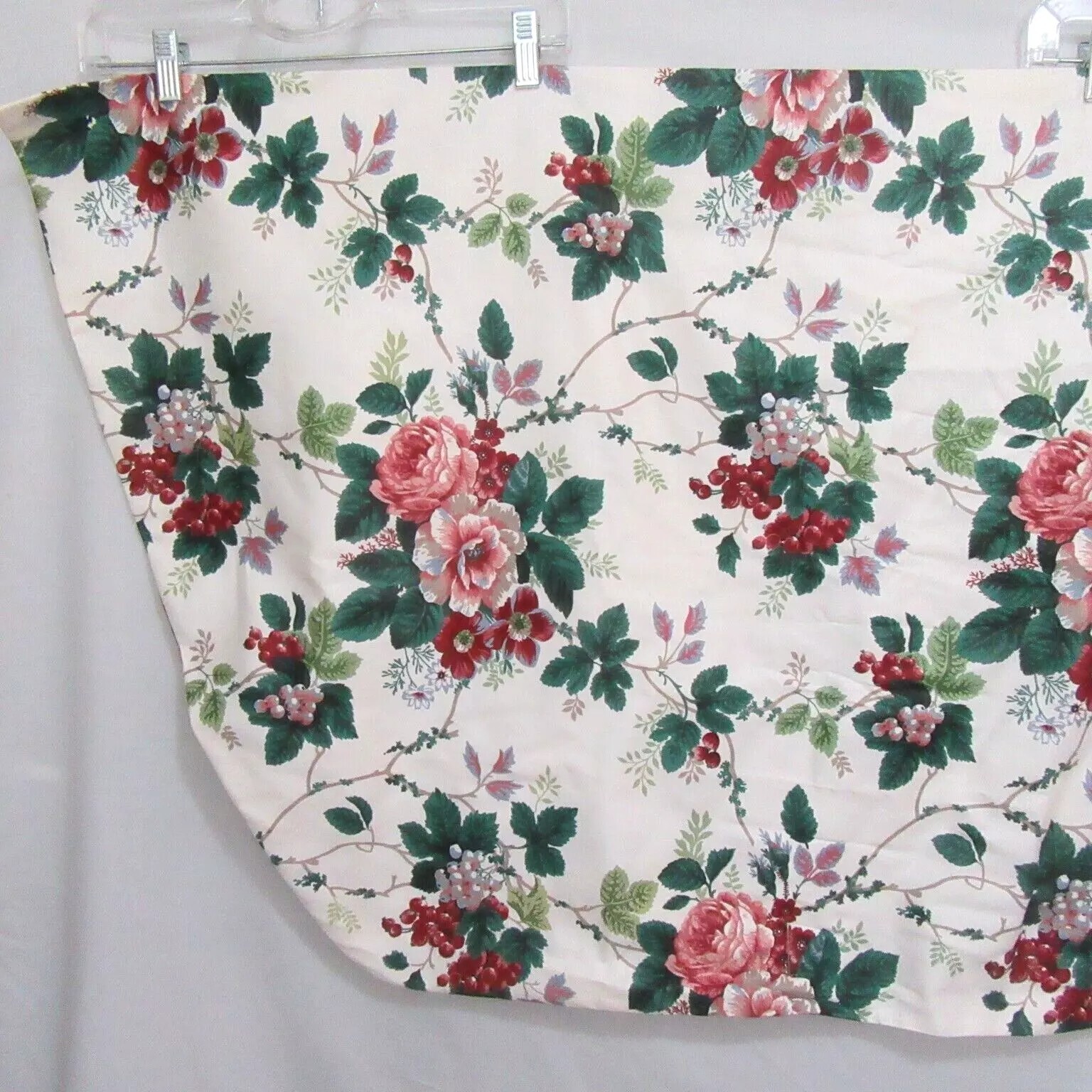 Waverly Pleasant Valley Floral Rosettes Custom 2pc Adjustable Swag Valances