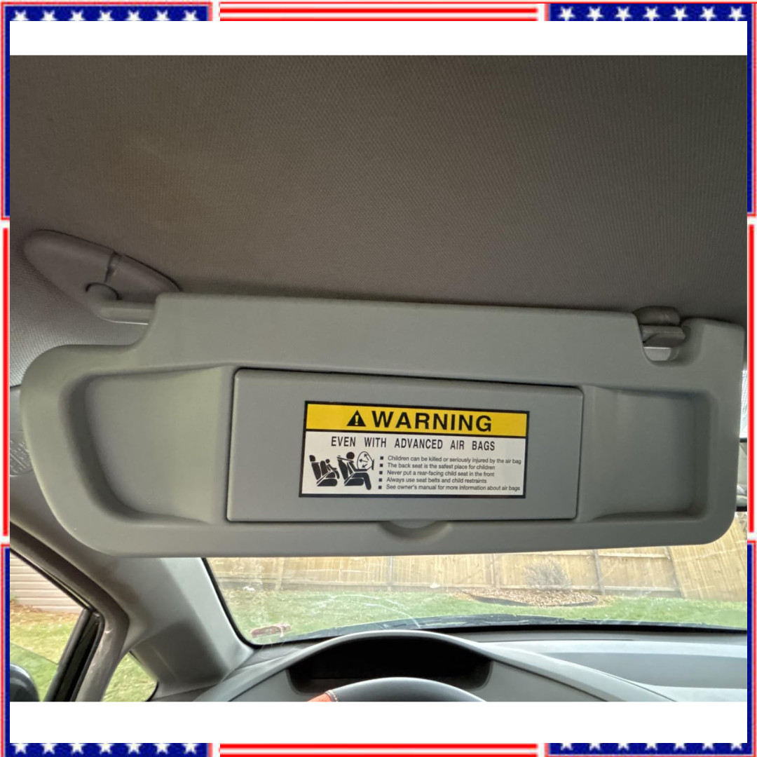 Gray Left Driver Side Sun Visor for Honda Civic 2006 2007 2008 2009 2010 2011 EX