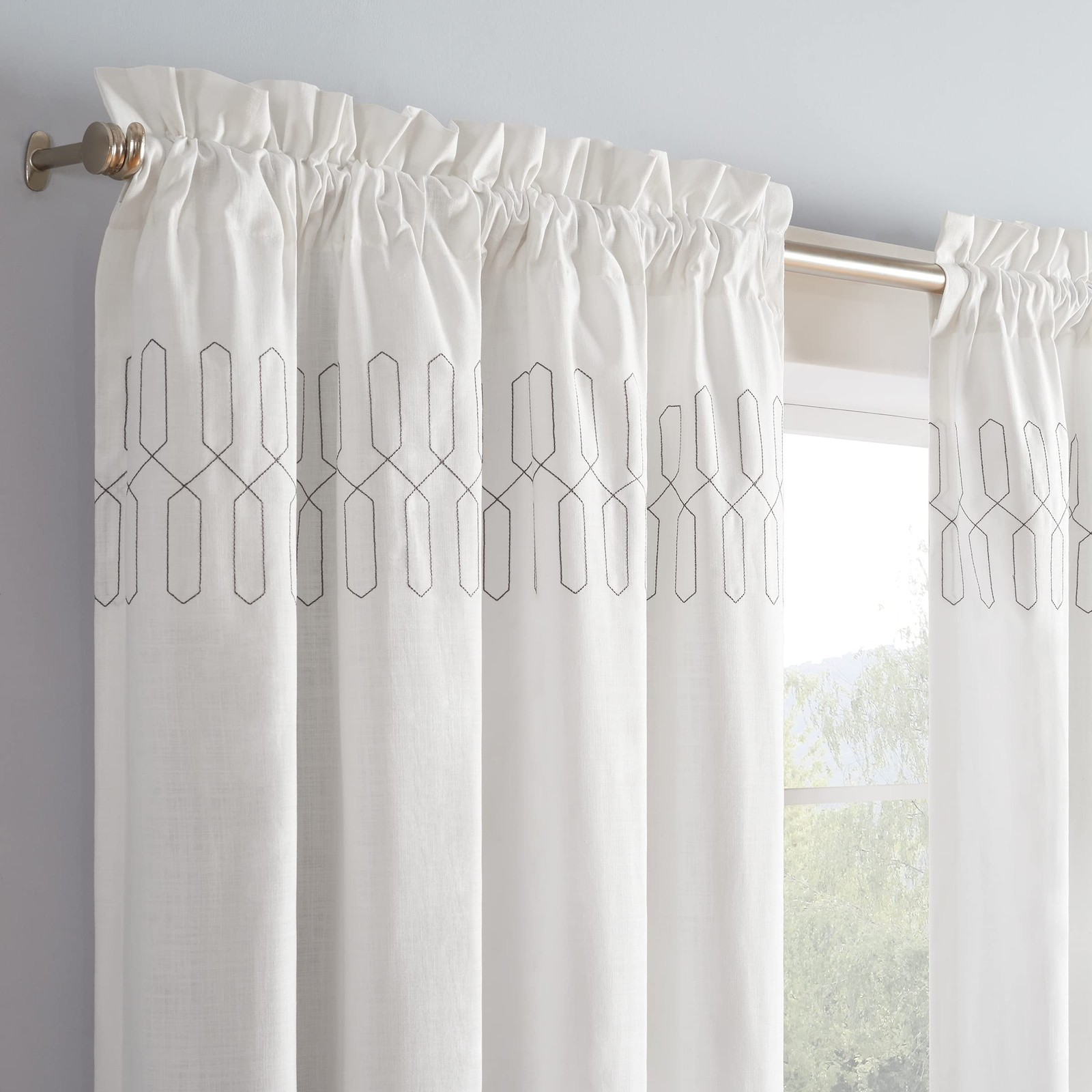 Arashi Modern Boho Decorative Ombre Rod Pocket Window Curtain for Living Room…