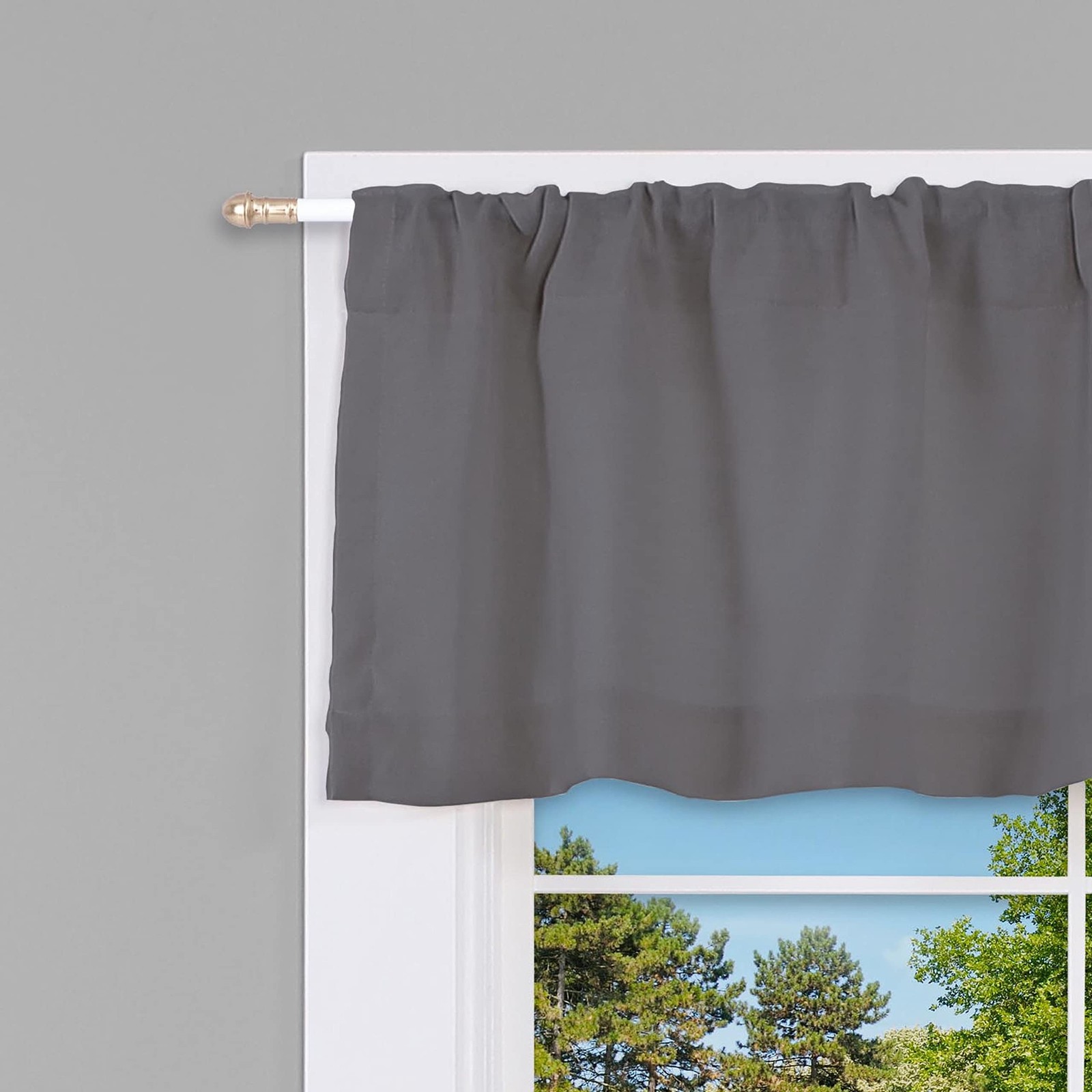 28-48 in. Adjustable Petite Café Curtain Rod, 2-Pack, 7/16 in. Diameter, White