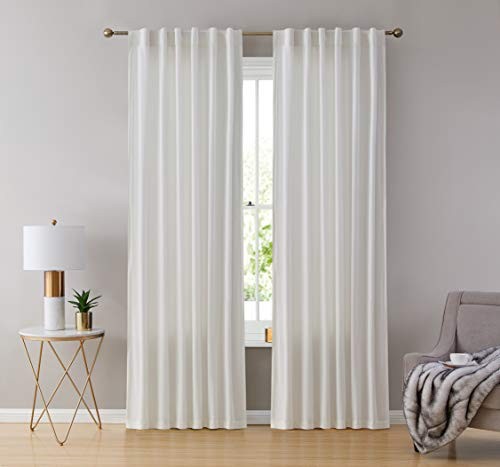 Lopez Velvet Drapes – 54″W x 84″L (Pack of 2) White Back Tab Rod Pocket