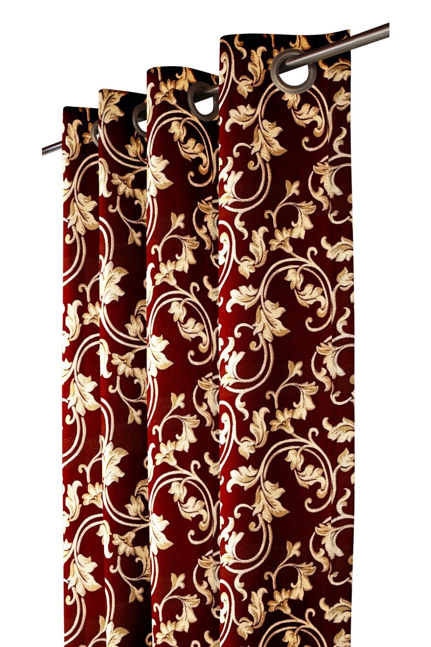 Drapery Panel – Red & Gold – Rayon/Polyester- 55″-MLK