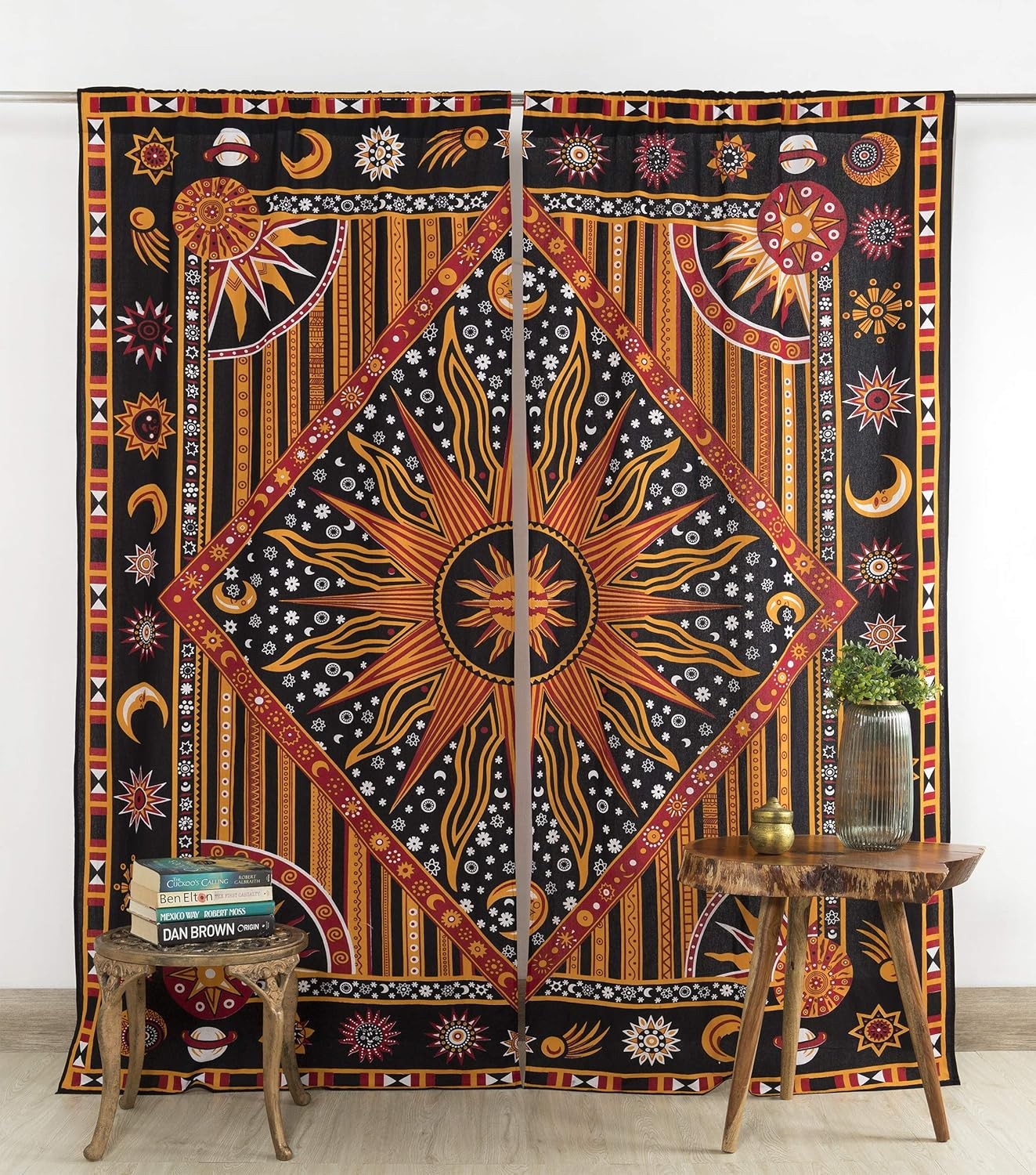 Handmade Indian Mandala Bohemian Window Curtains Gypsy Style Indian Home Decor