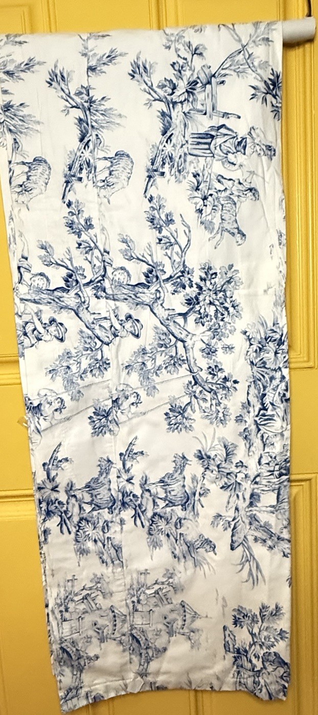 Set Of 3 Valance Curtains Curtains Classic Toile De Jouy French Countryside Euro