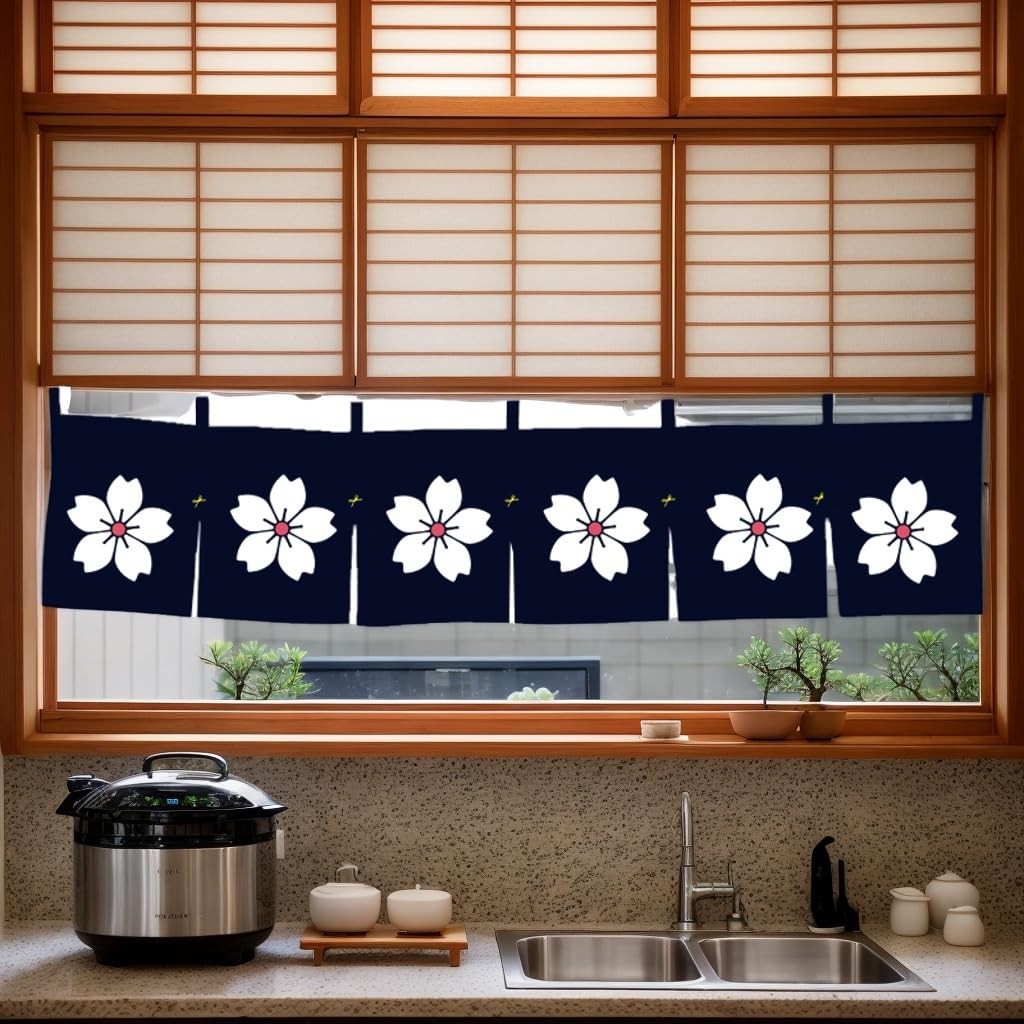Uxowoxu Noren Japanese Curtain Pattern Picture Doorway Long Curtain For