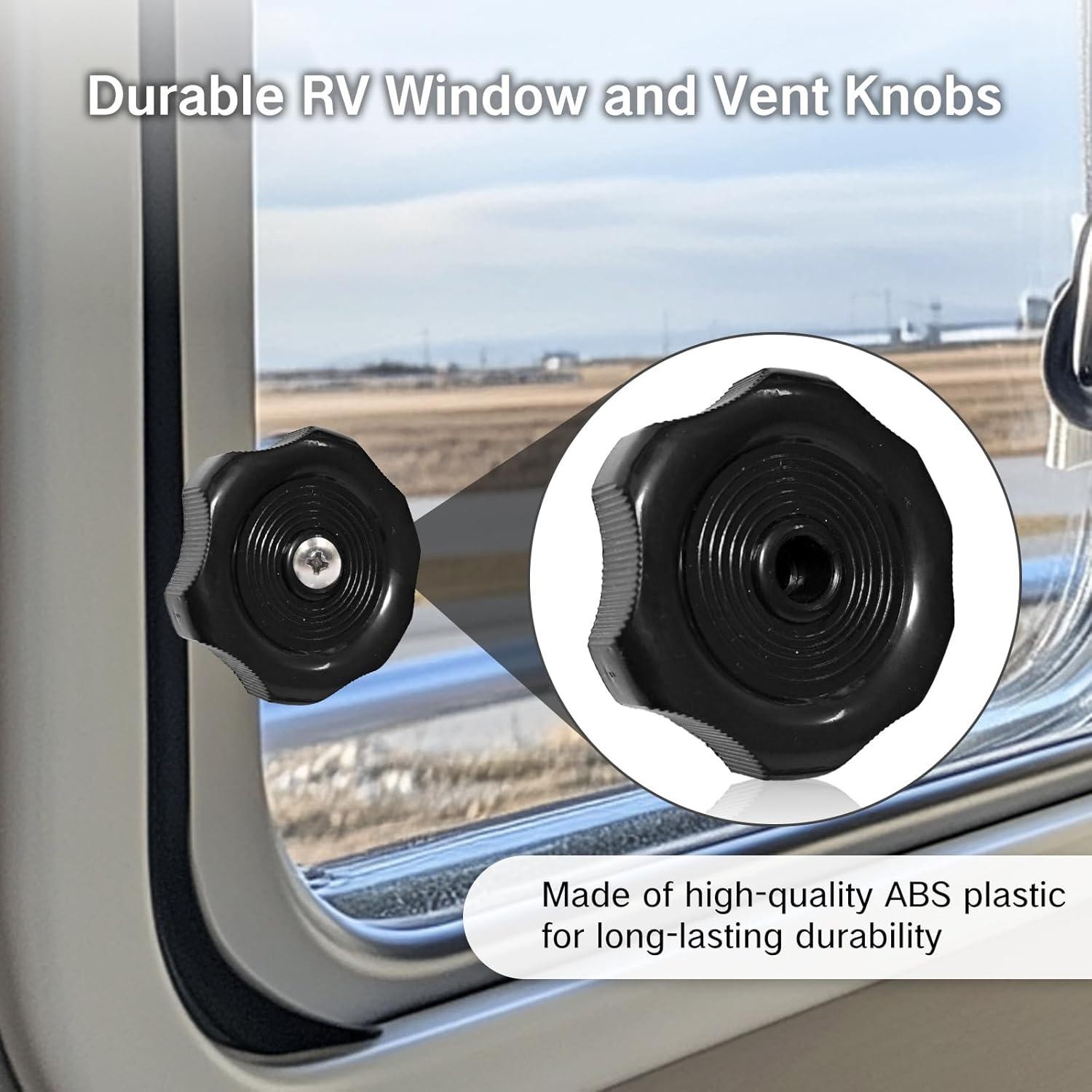 3Packs RV Window Crank Knob Replacement, 1” Shaft,2-1/4” Diameter for Trailers