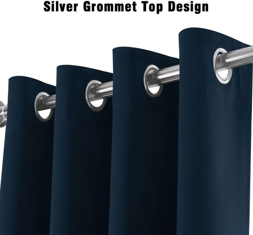 Navy Extra Long Blackout Curtains for High Ceilings – 52″x168″ Panel