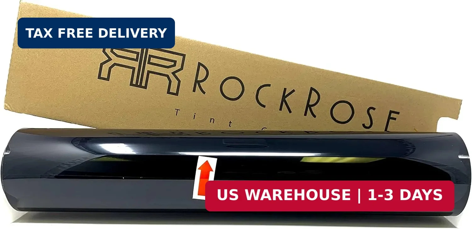 RockRose 20% Premium Carbon Car Window Tint Film 20 in x 20FT 2PLY Charcoal Priv
