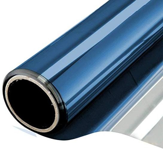 One Way Window Privacy Film See Out Not in Daytime 17.5 Inch x 6.5 Feet Blue