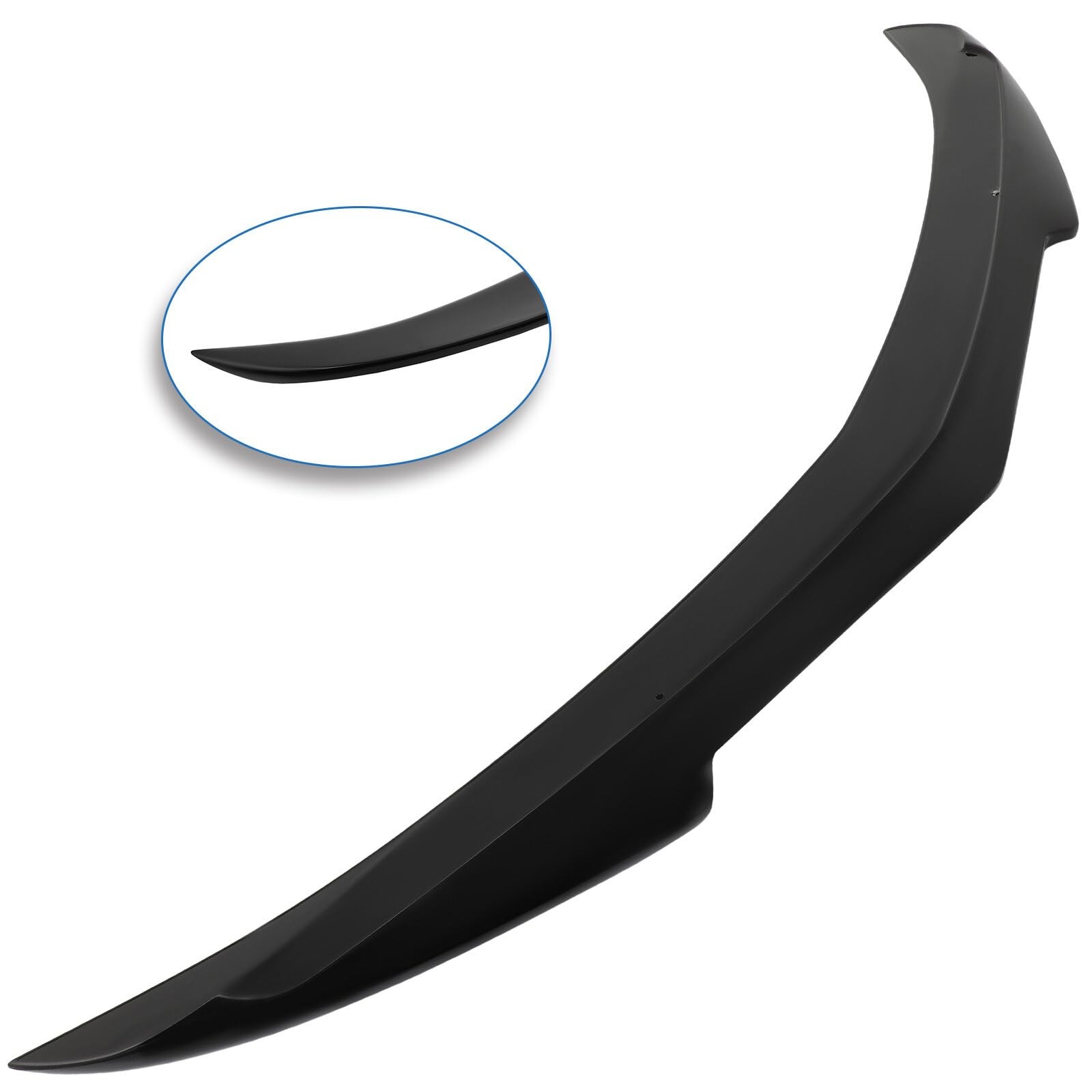 V Style Rear Trunk Lip Spoiler Wing Fits 2014-2018 Cadillac ATS Glossy Black ABS