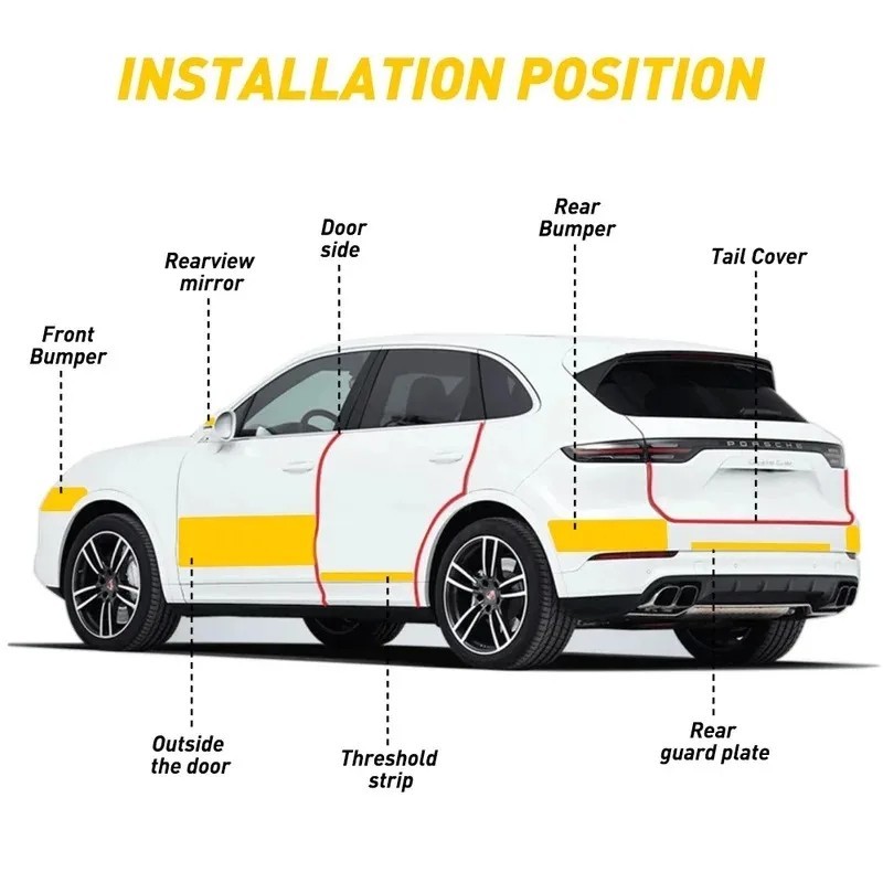 1-5M Carbon Fiber Car Protection Tape Waterproof Door Edge Guard Film Strip