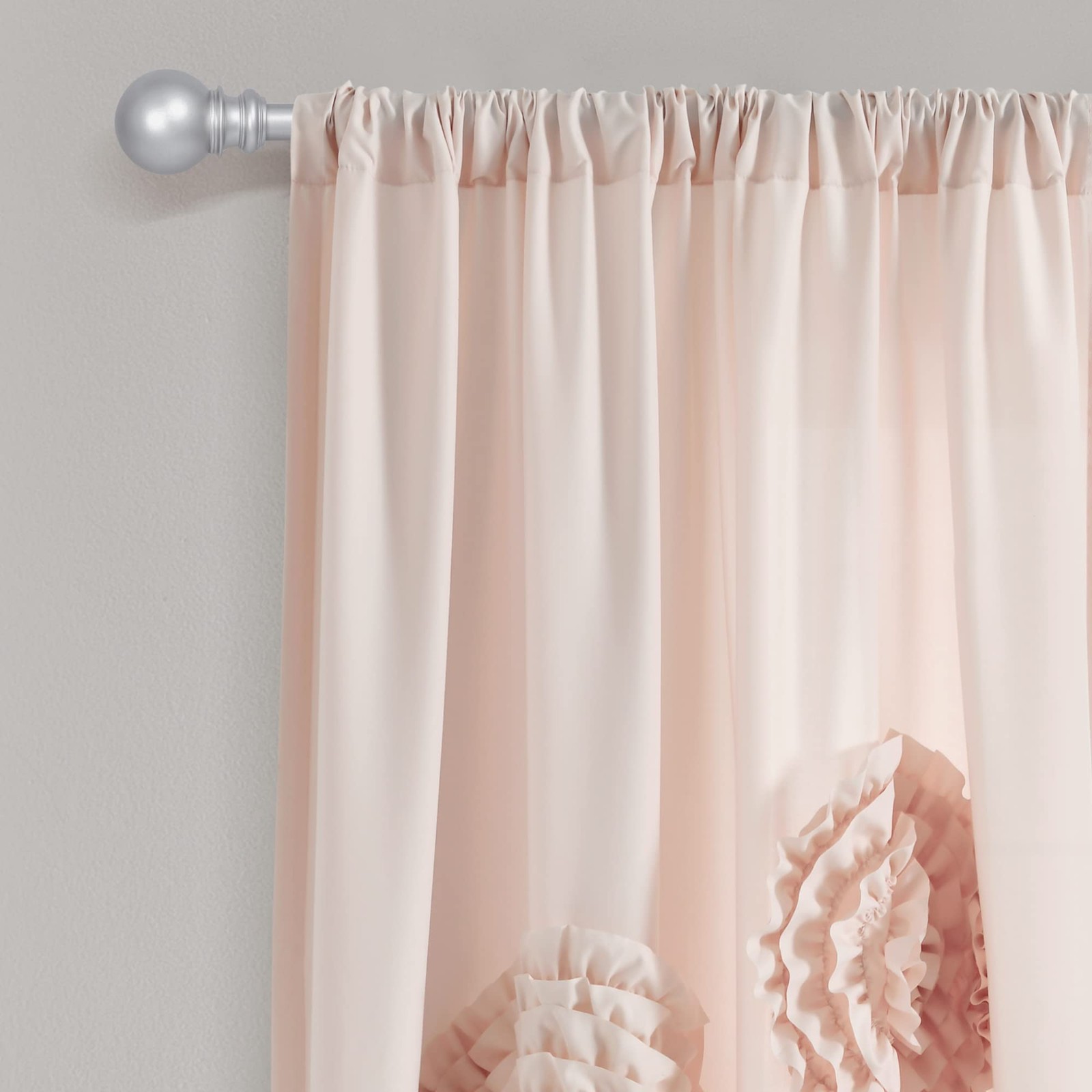 Serena Light Filtering Window Curtain Panel, Single, 54″ W x 63″ L, Blush – D…