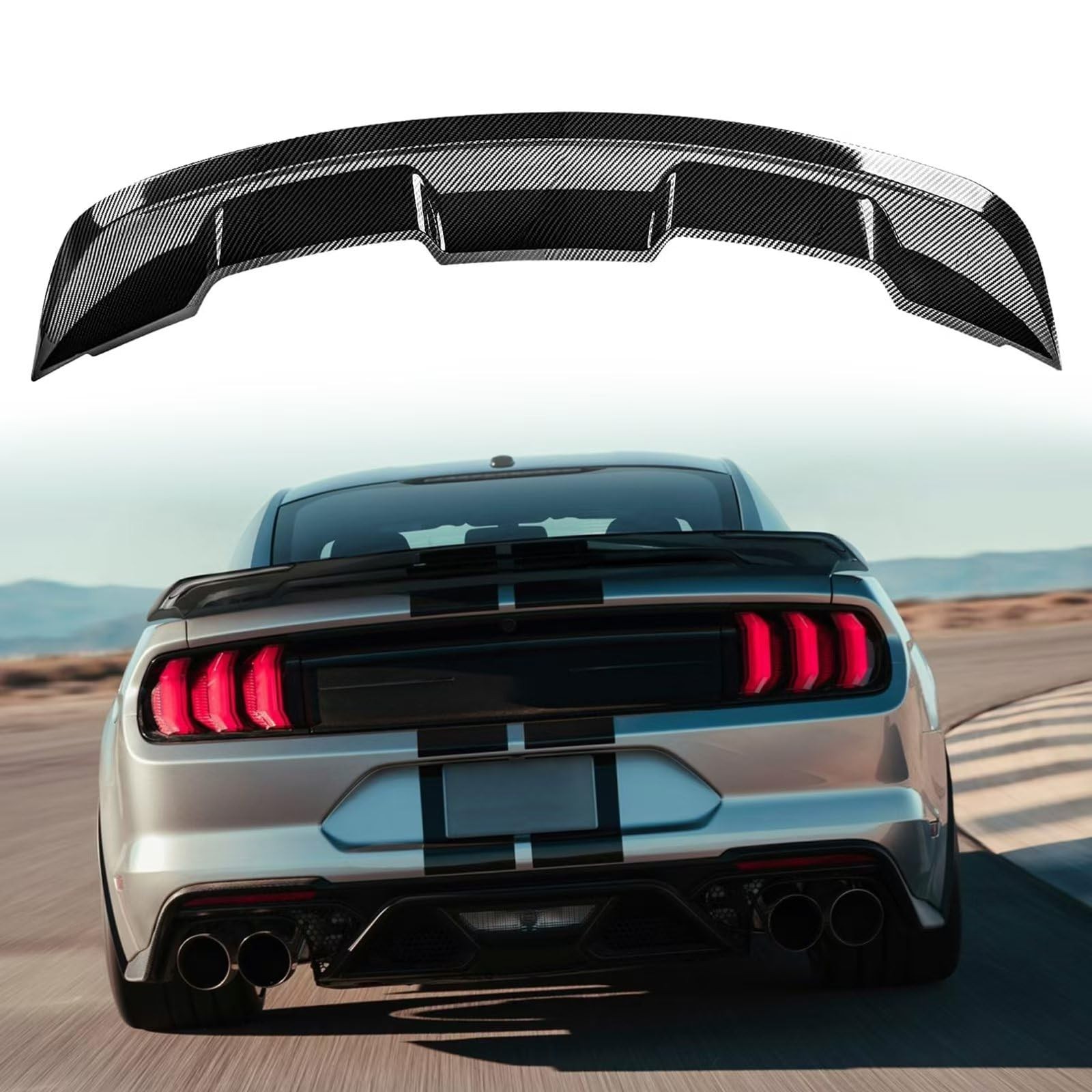Rear Spoiler Wing For 2015-2023 Mustang GT350 GT500 Style ABS