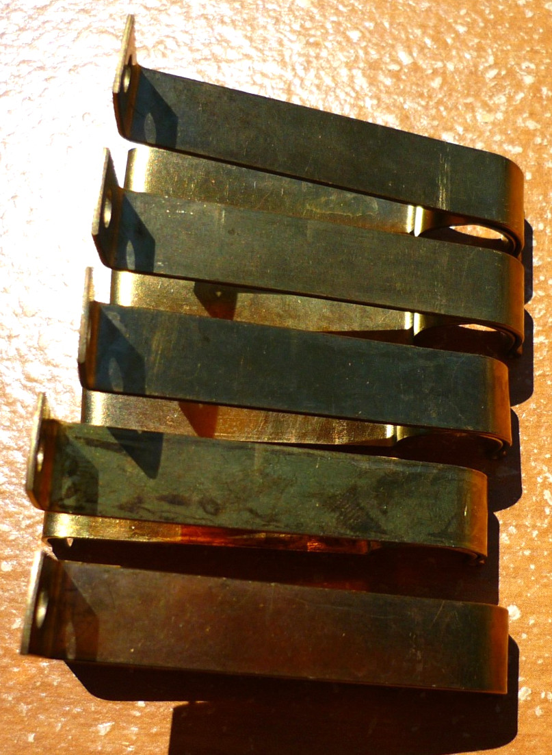 (QTY of 5) Vintage Medium Brass Finish 3/8″ Cafe Rod Brackets Sash Rod Brackets
