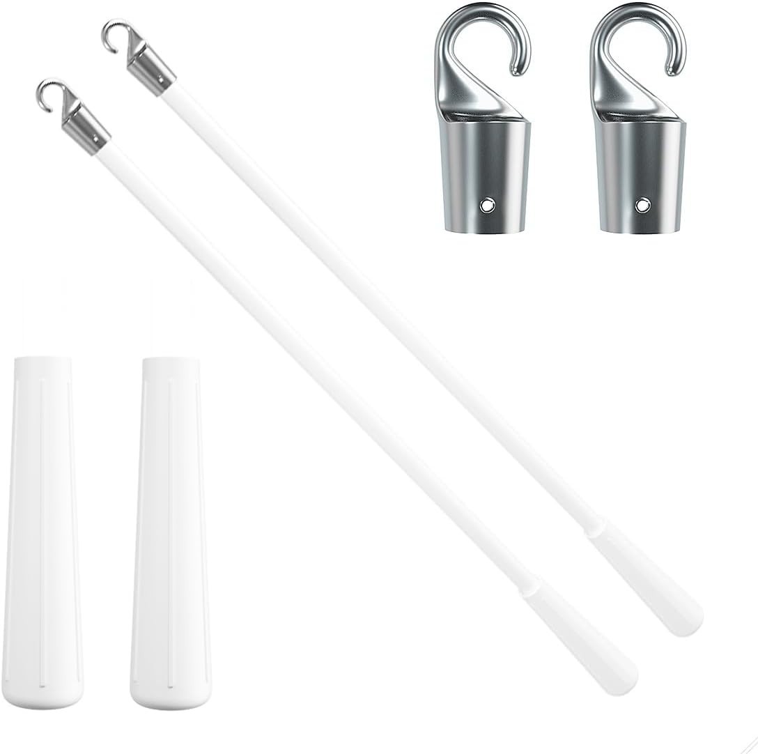 Fiberglass Blind Tilt Wands – Easy Install 12 Inch Replacement Parts (2 Pack)