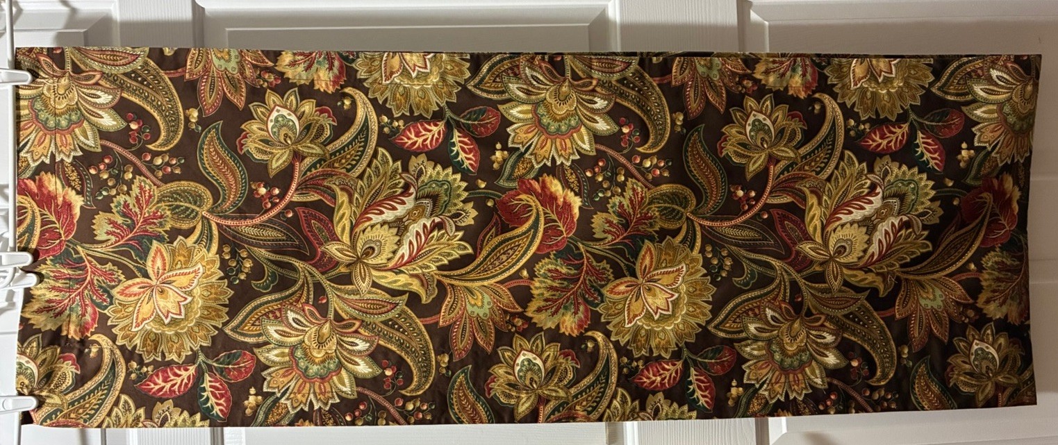 Stefania By Five Queens Court Window Valance 110Lx20”W ~Lovely~Homemade *Flaws*