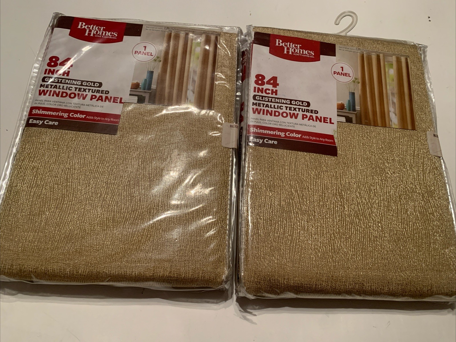 Better Homes And Gardens Metallic Textured Glistening Gold 84inch Az