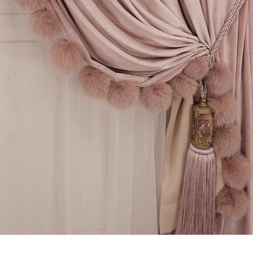New French Luxury Velvet Curtains Room Princess High-end Villa Style Textured