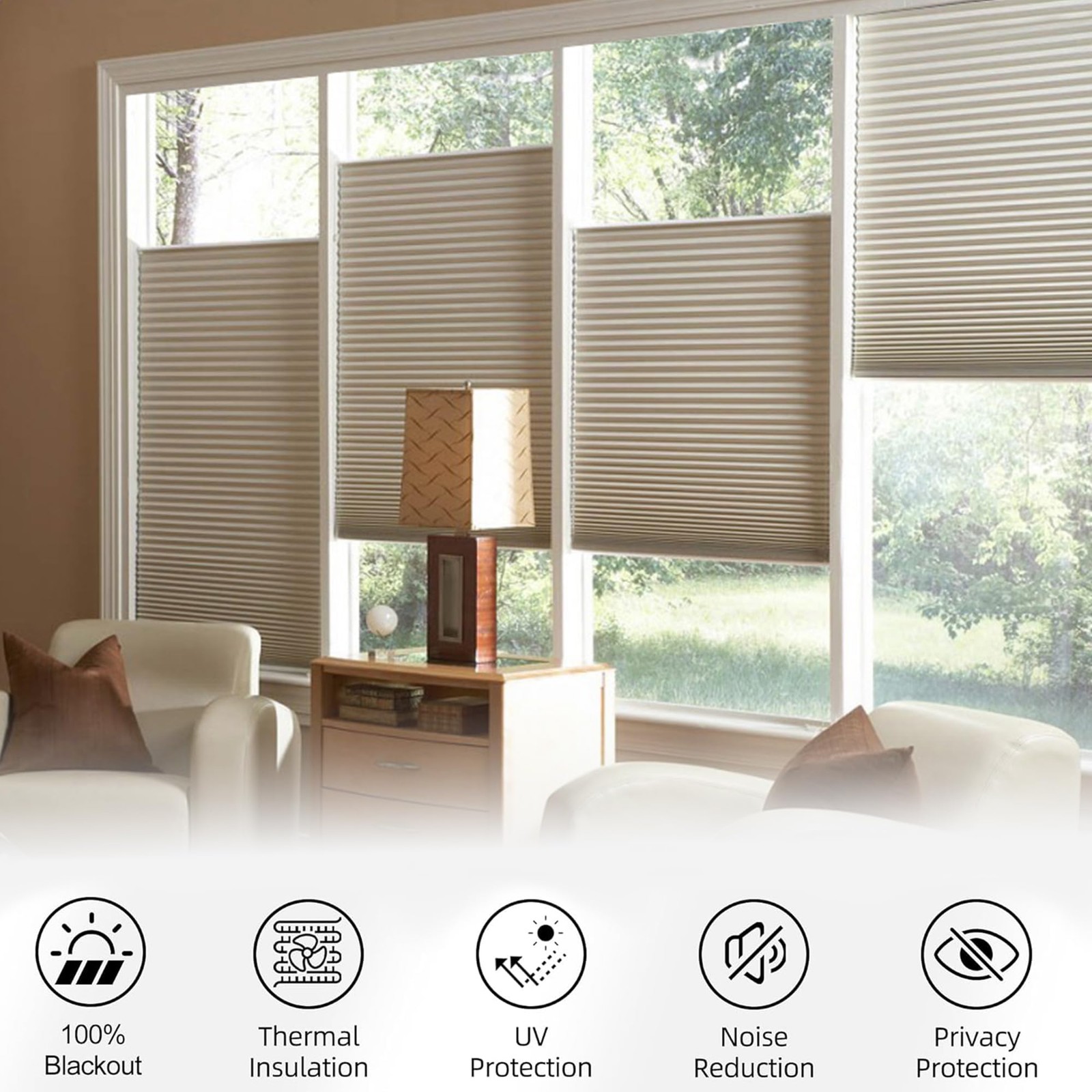 Flamax Tensioned Top Down Bottom Up Cellular Shades For Indoor Windowblackout