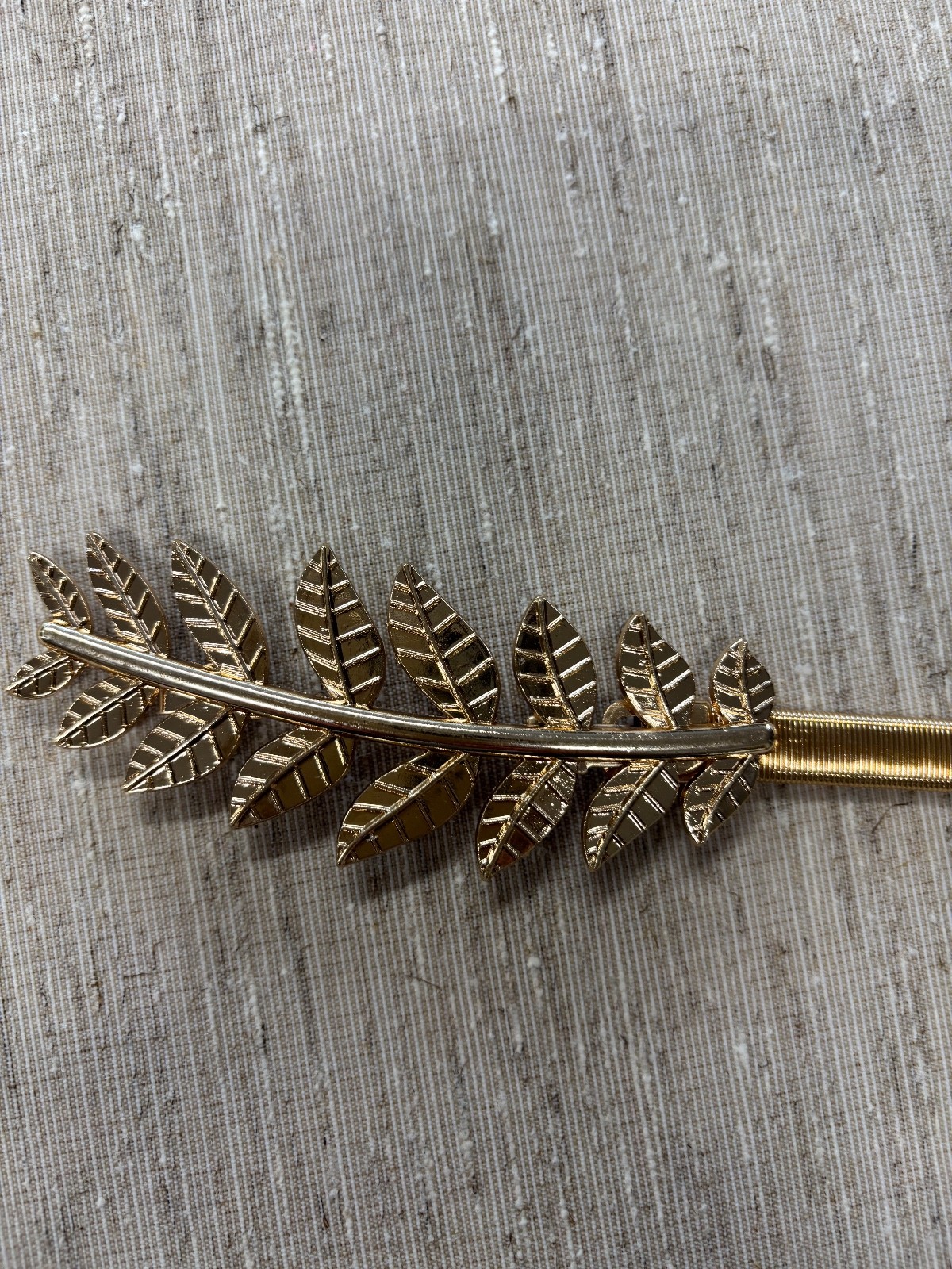 (2) Gold/ metal tie-back for drapperies or sheers 17″ long
