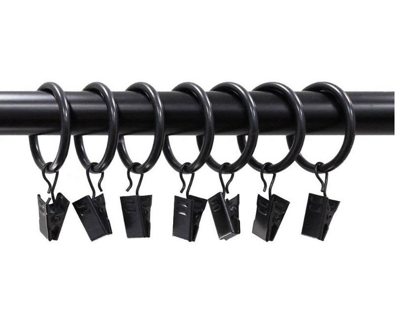 (3) Home Decorators Collection Clip Ring Oil Rubbed Bronze 1-1/4″ Pack of 7