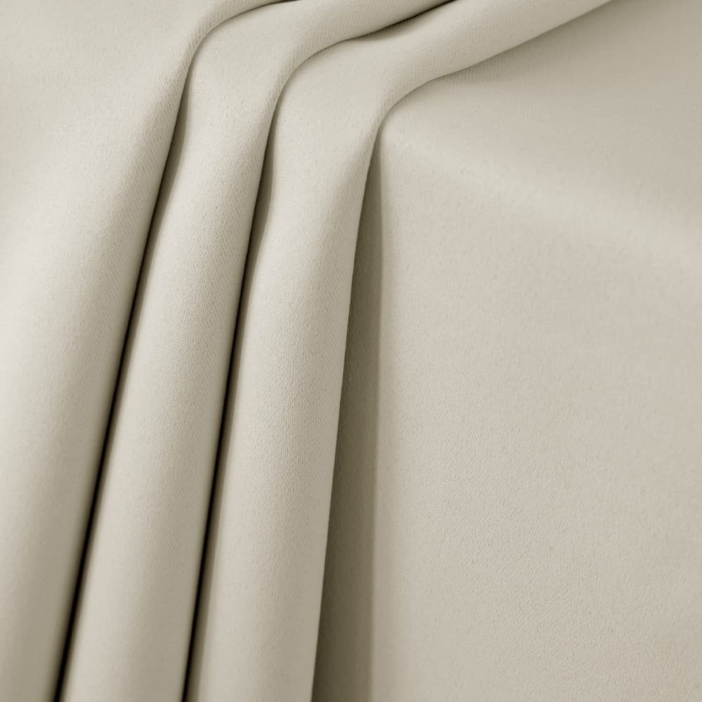 XTMYI Cream Kitchen Window Curtains 18″ Length 2 Pack Rod Pocket Waterproof