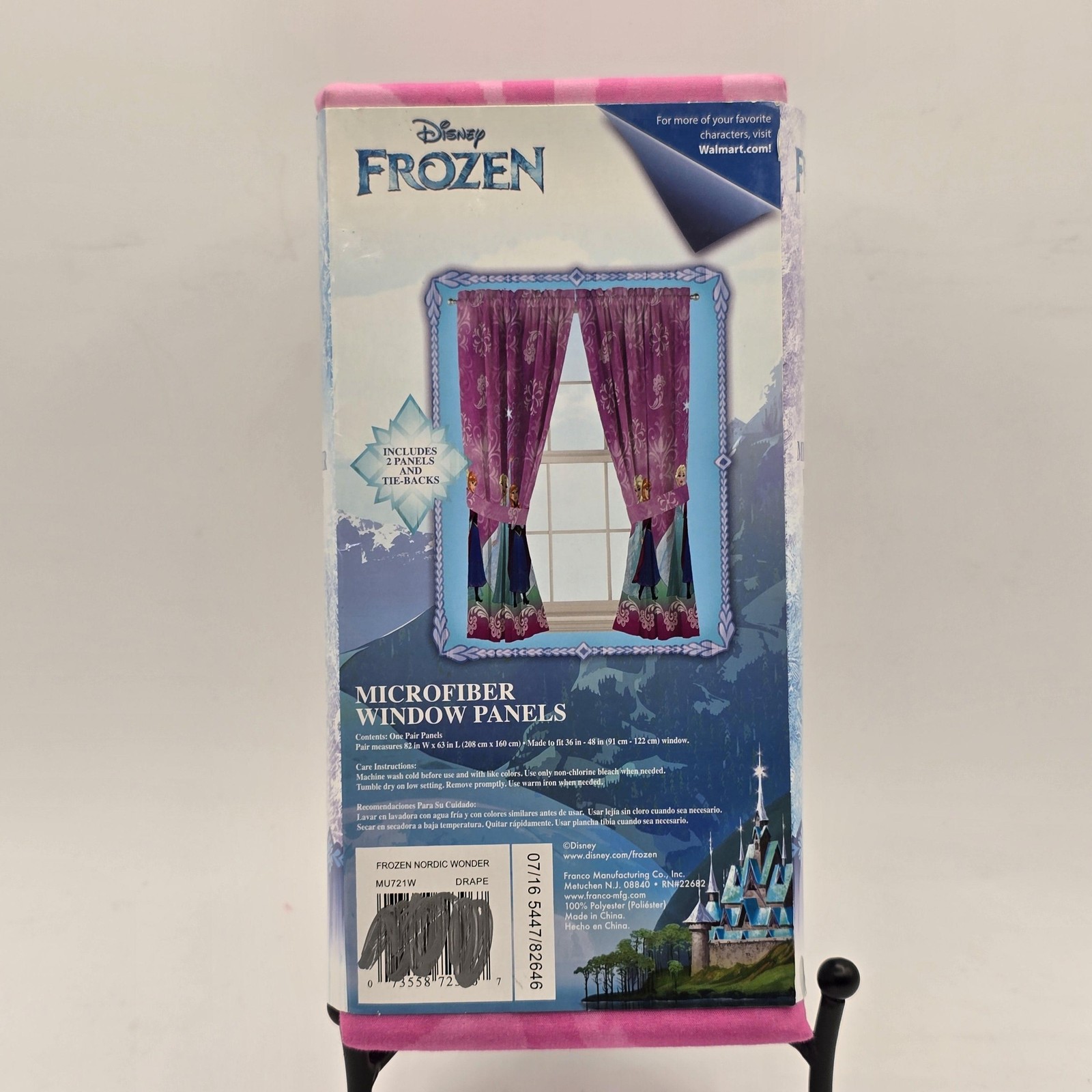 Disney Frozen Microfiber Window Panels Kids Curtains Purple 82×63 Franco