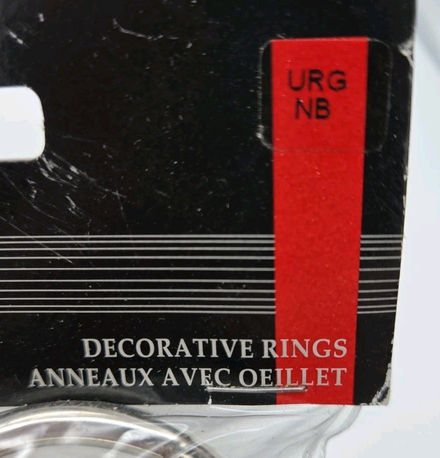 TRAX Drapery Decorative Rings Silver URG NB Inside 1.5″ Outside 1.97″ 10 Pack