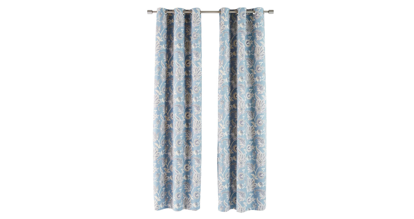 Amazon Basics 100% Blackout Silky Soft Fabric Curtain Grommets 2 Panels 42 x95