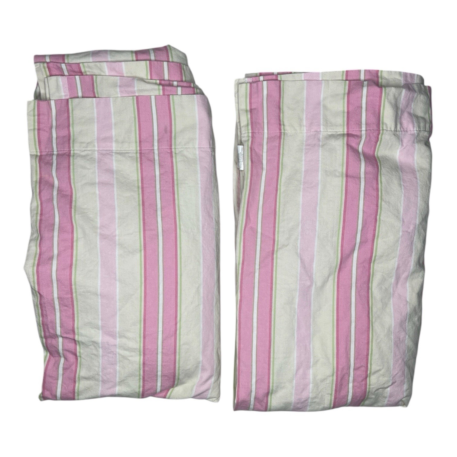 Set 2 Pottery Barn Kids Multi-colored Stripe curtain Panels 44×84 Pink