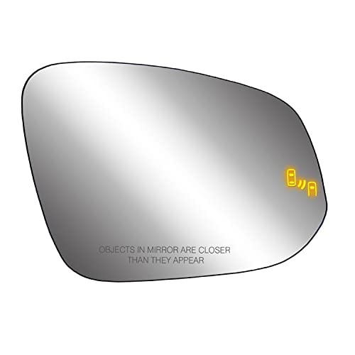 Passenger Side Heated Replacement Glass w/backing plate, w/BSDS for