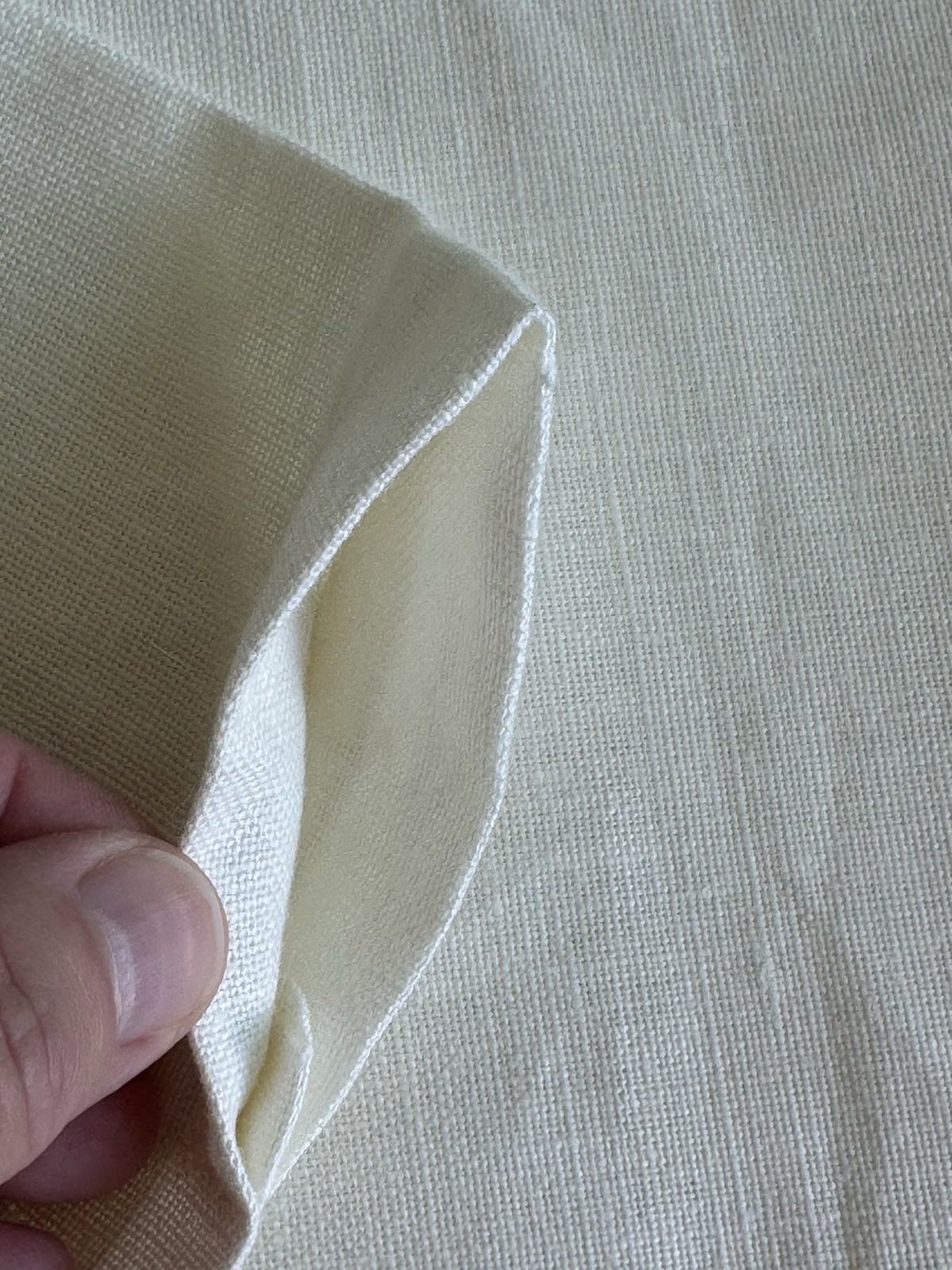 Restoration Hardware RH Belgian Opaque Linen Drapery 96″ Color White NEW