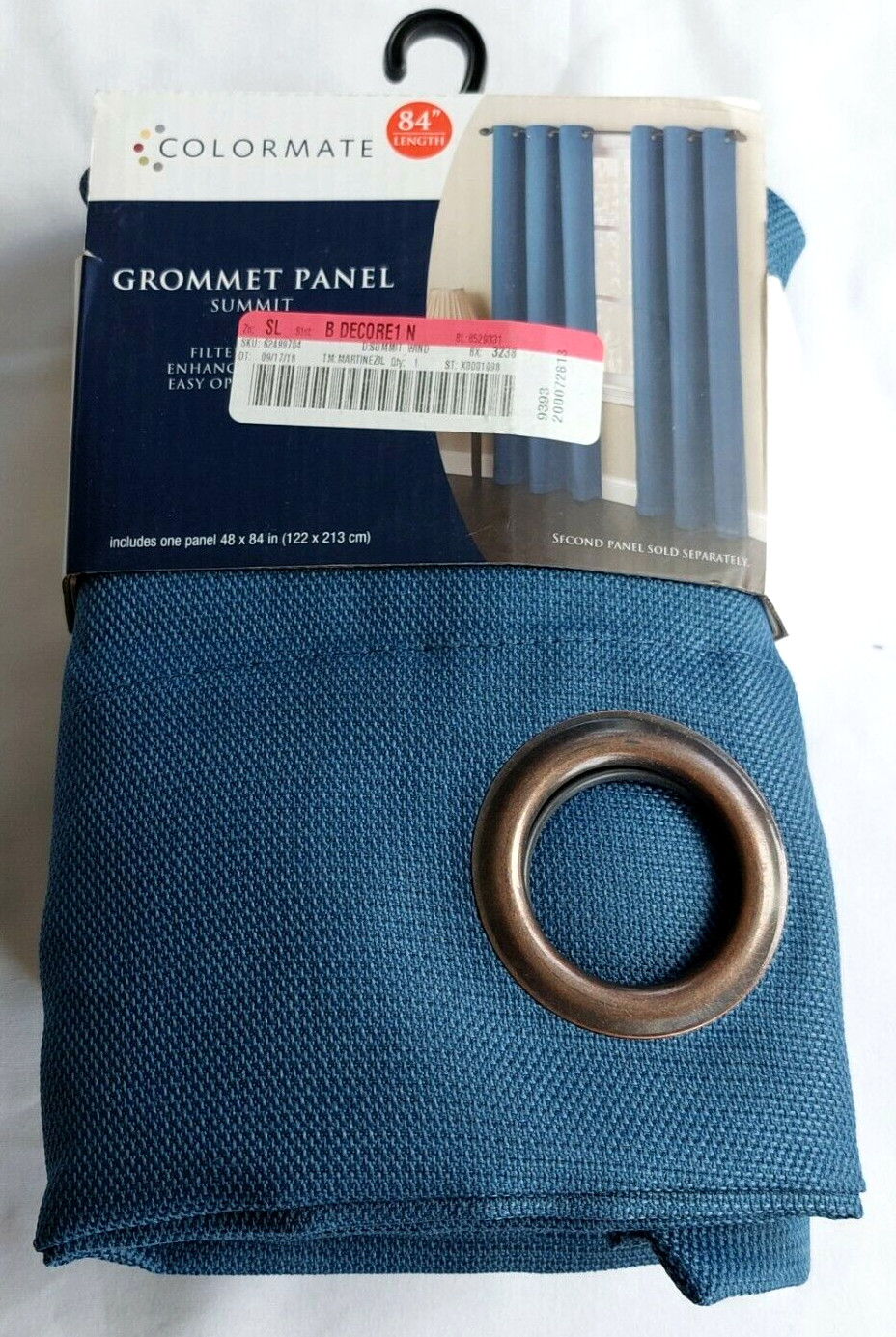Colormate Summit Blue Grommet Panel 48 x 84 in.