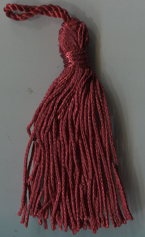 3″ CHINESE RED CHAINETTE TASSELS LOT OF 12