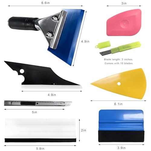 8 PCS Vinyl Wrap Tool Window Tint Kit, Auto Glass Protective Film Application