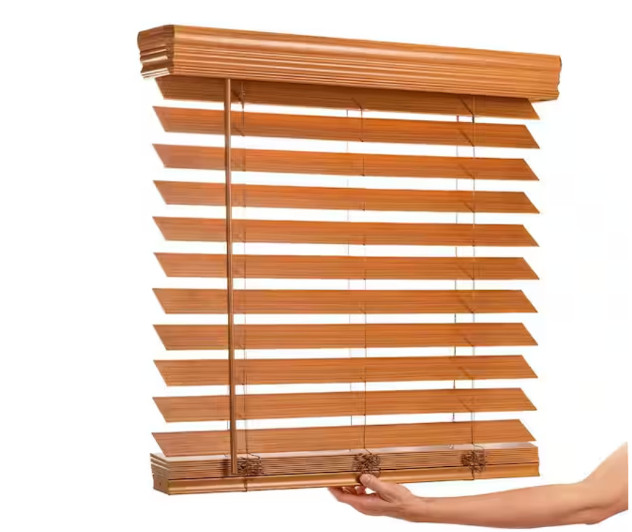 Home Decorators 23″x48″ Chestnut Cordless Premium Faux Wood Blinds