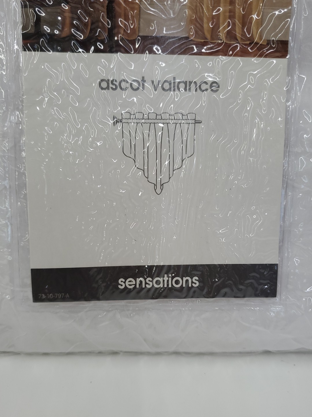 Curtain- JC Penny Home Collection Ascot Valance (Sensations) 48×18 -White