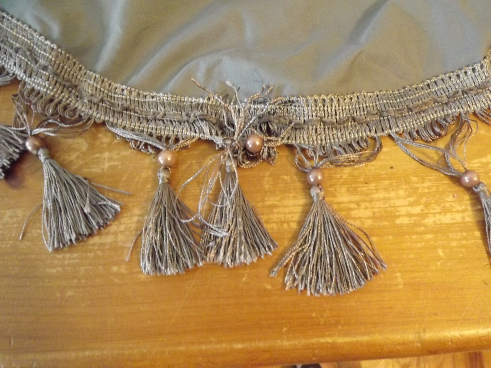WATERFALL cascading CURVED VALANCE 2 rod pockets STEEL GRAY 8 available