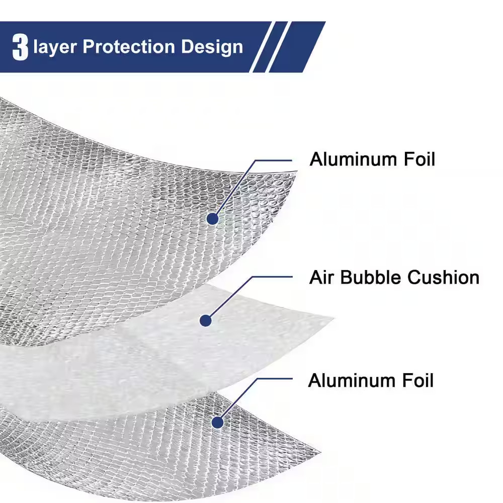 48 In. X 25 Ft. Radiant Barrier Bubble Aluminum Foil Reflective Insulation