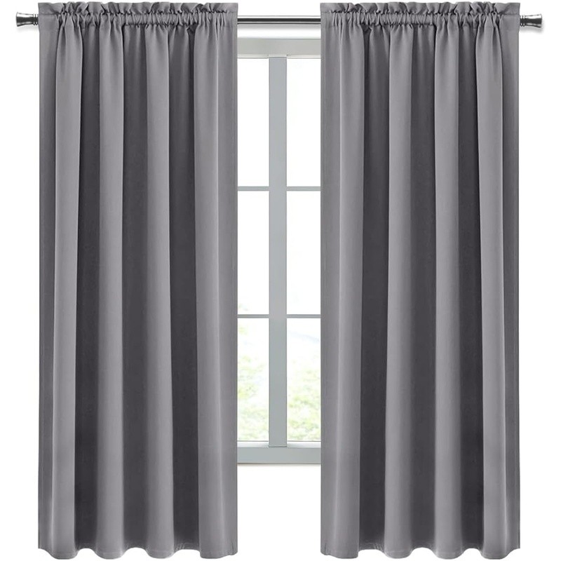 Thermal Insulated Blackout Curtains Light Blocking Noise Reduction Room Panels