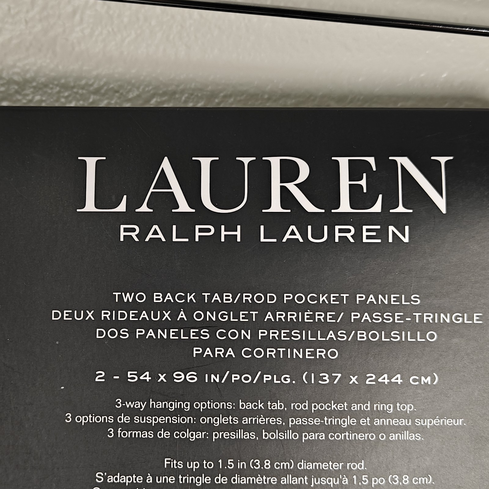 New Ralph Lauren Window Curtains 2 Panels Natural 54 x 96 Linen Back Tab Pocket
