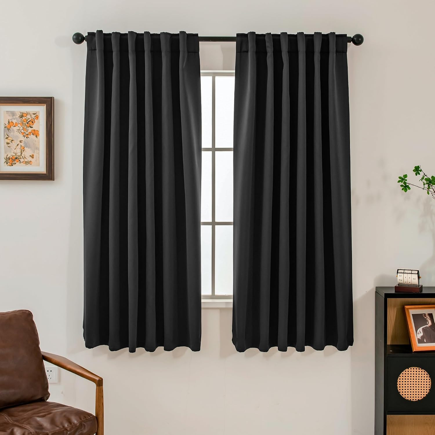 Blackout Curtains 84 Inches Long 2 Panels, Black Out Drapes for Bedroom or Livin
