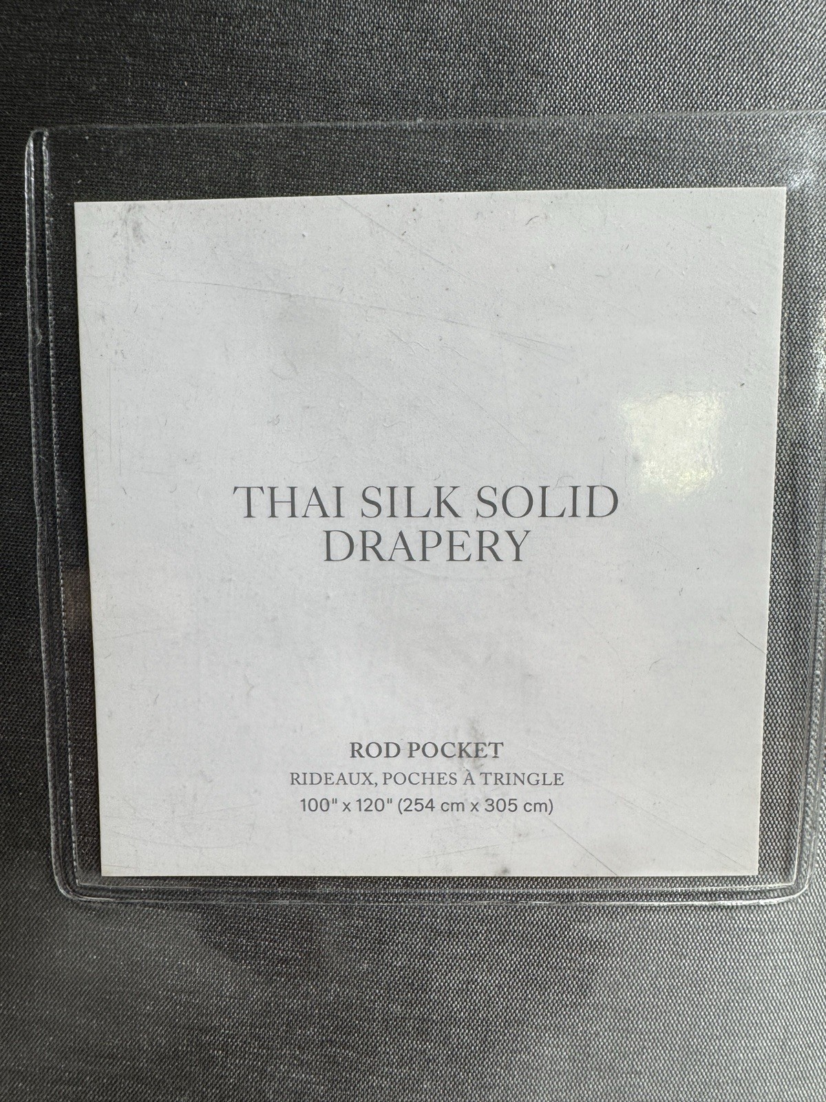 Restoration Hardware Thai Silk Solid Drapery RP 100″W x 120″L Nickel NEW $1,055