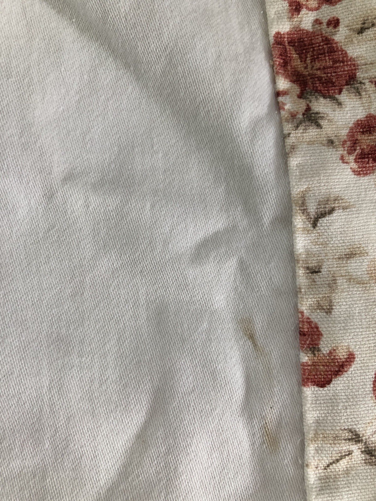 Window Valance Topper Cream Peach Coral Floral 2@16″x104″ 1@16″x80″ Pre-Owned