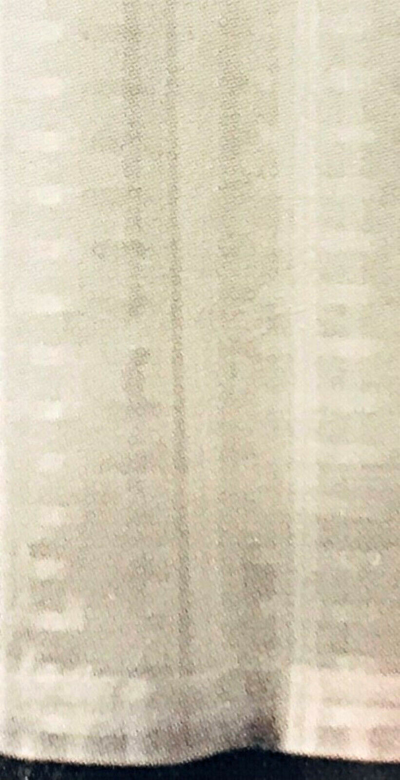 White Windowpane Plaid 84″ Curtain Panel Semi-sheer Polyester Rod Pocket NEW