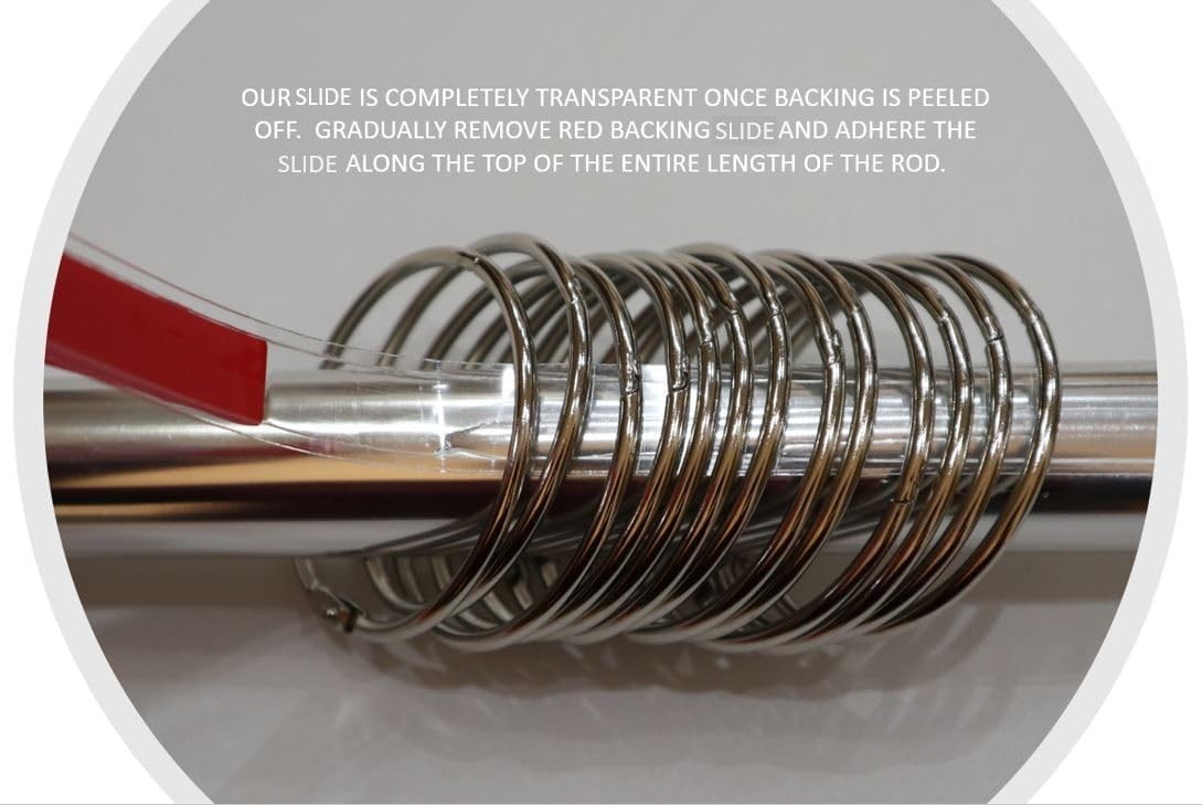 55 FT Clear Curtain & Drapery Ring Slide – Smooth & Quiet Solution for Rods