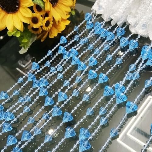 Beaded Curtain Doorways Acrylic Hanging Door Beads String Curtains Dark Blue